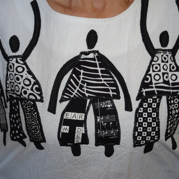 Alfredo’s Wife Tops - Alfredo’s Wife Shirt White Black Wearable Art